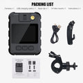 KingFurt 1080p & 2K HD WiFi Action Cam with Night Vision - Outdoor Helmet Camcorder, Loop Recording, 2000mAh Power Unit - Black