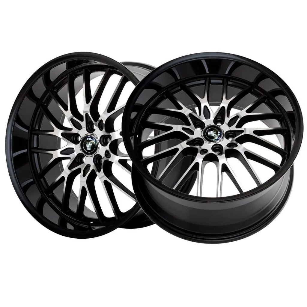 Konig 16MB Lace 16x7 5x100/5x114.3 +40et Gloss Black With Machined Face Wheel