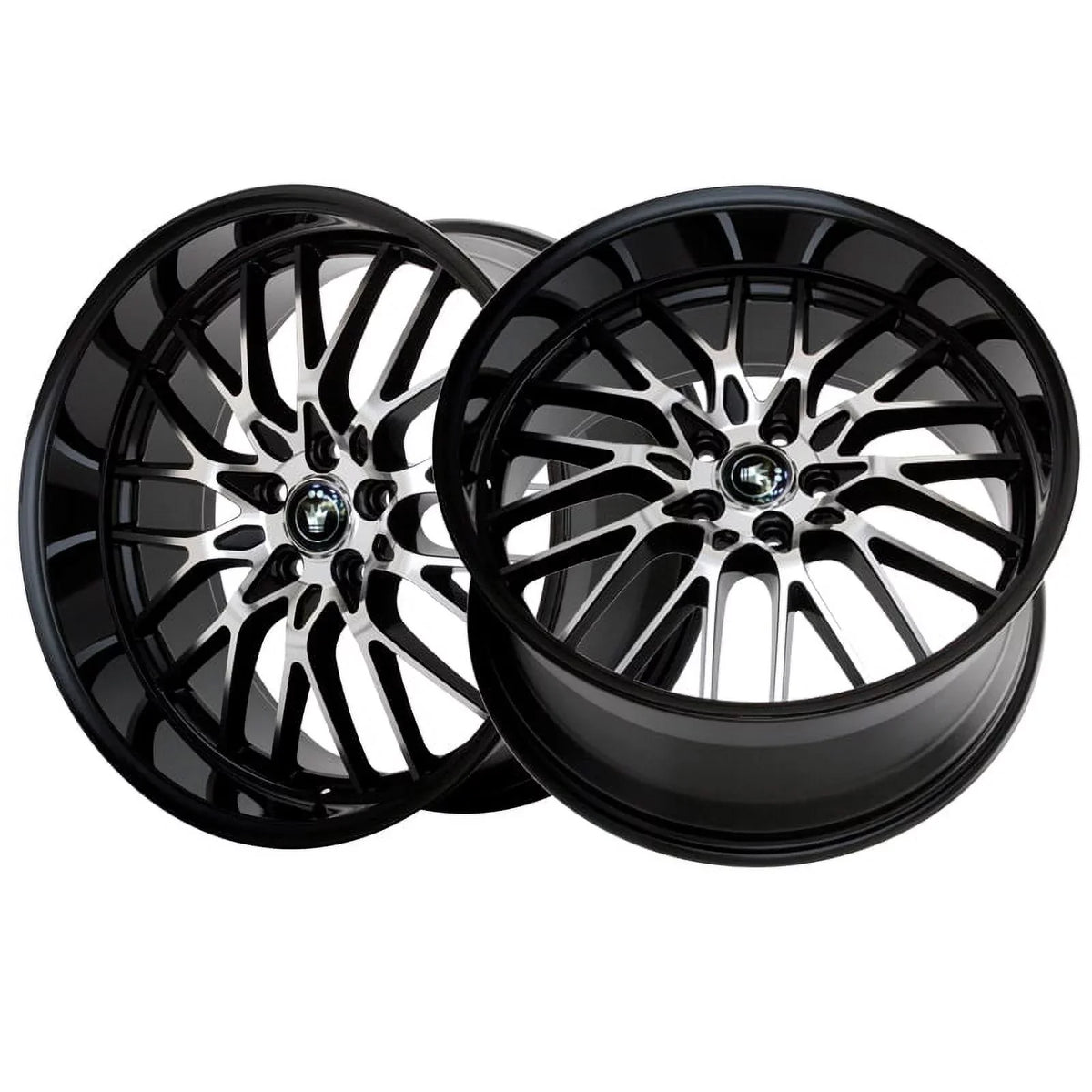 Konig 16MB Lace 16x7 5x100/5x114.3 +40et Gloss Black With Machined Face Wheel