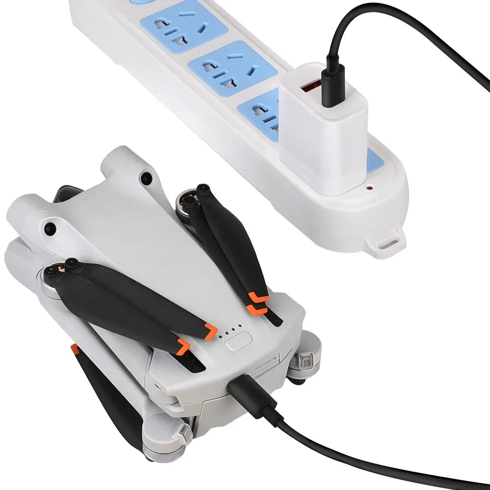 30W USB Charger with Type-C Cable -Port Charging for DJI Mini 2/Mini 3 Pro Charging Parts