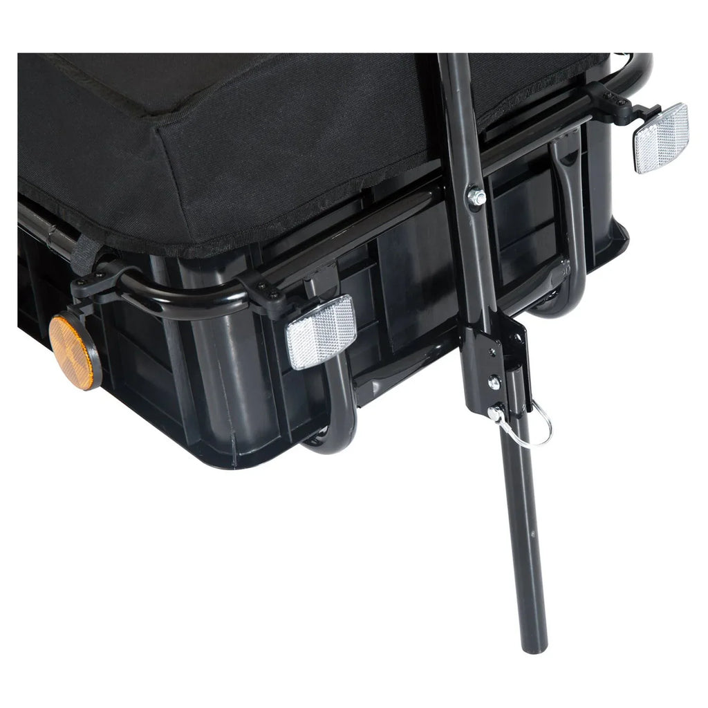 Aosom Double Wheel Internal Memory Enclosed Bicycle Cargo Trailer - Black