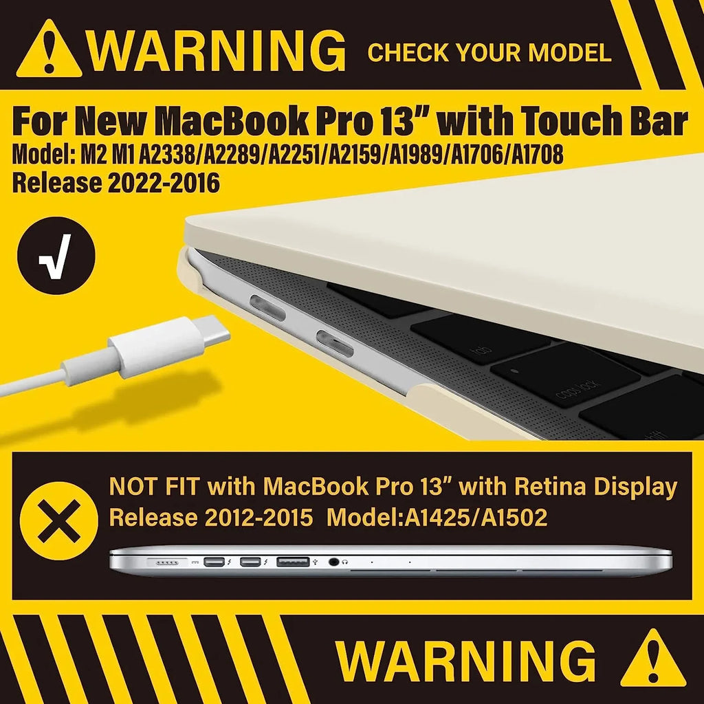 IBENZER Compatible with 2023 2022 M2 MacBook Pro 13 Inch Case 2021-2016 M1 A2338 A2289 A2251 A2159 A1989 A1706 A1708,