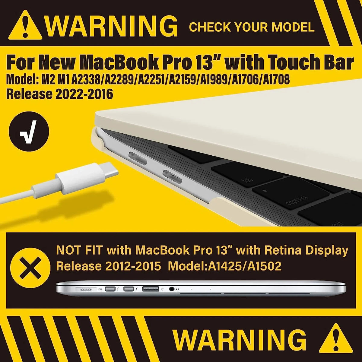IBENZER Compatible with 2023 2022 M2 MacBook Pro 13 Inch Case 2021-2016 M1 A2338 A2289 A2251 A2159 A1989 A1706 A1708,