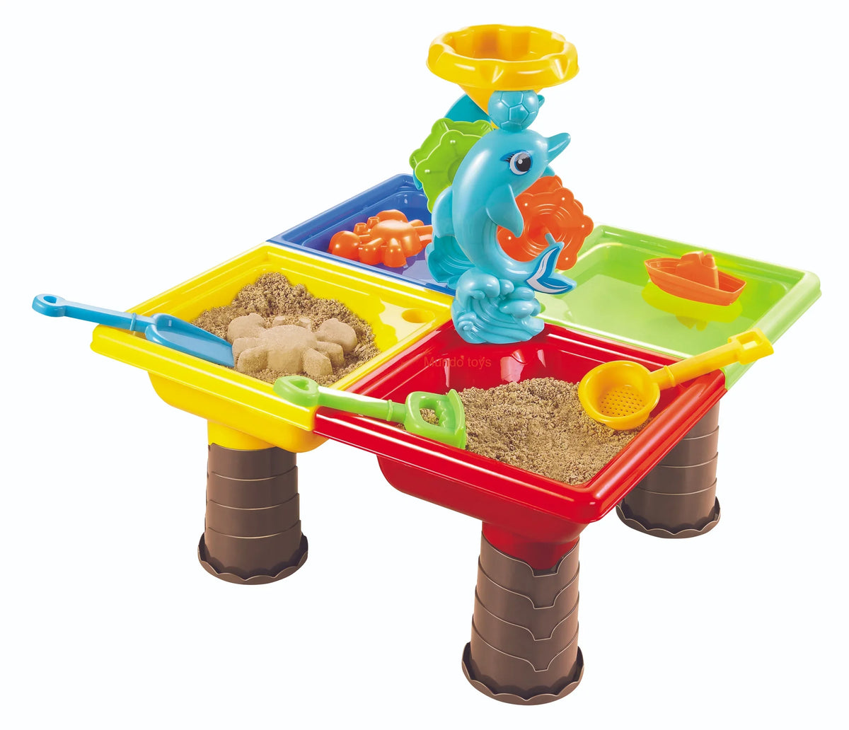 Mundo Toys Beach Toys Sand Water Activity Table Set 25 Pcs with Dolphin