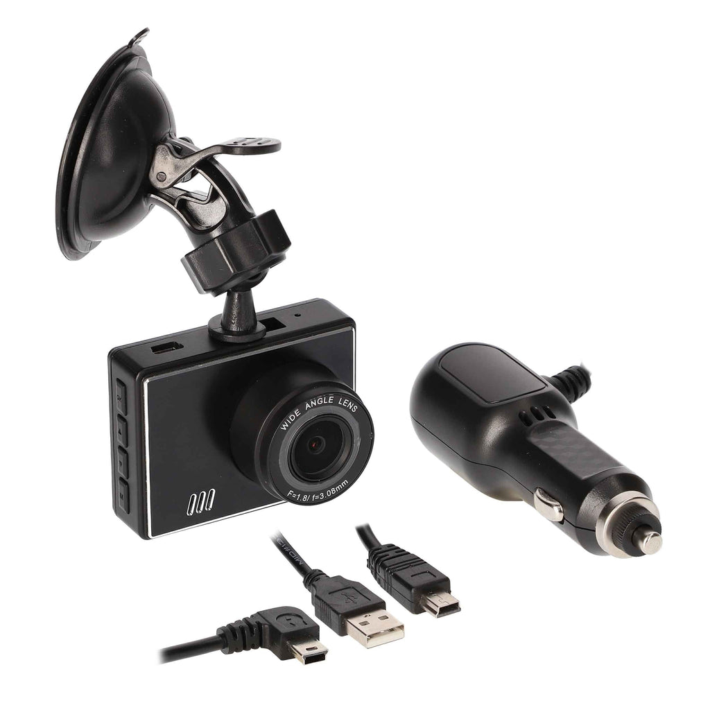iBeam TE-DVR1080 Windshield Suction Mount 1080P Dash Camera w/ 2" LCD Display