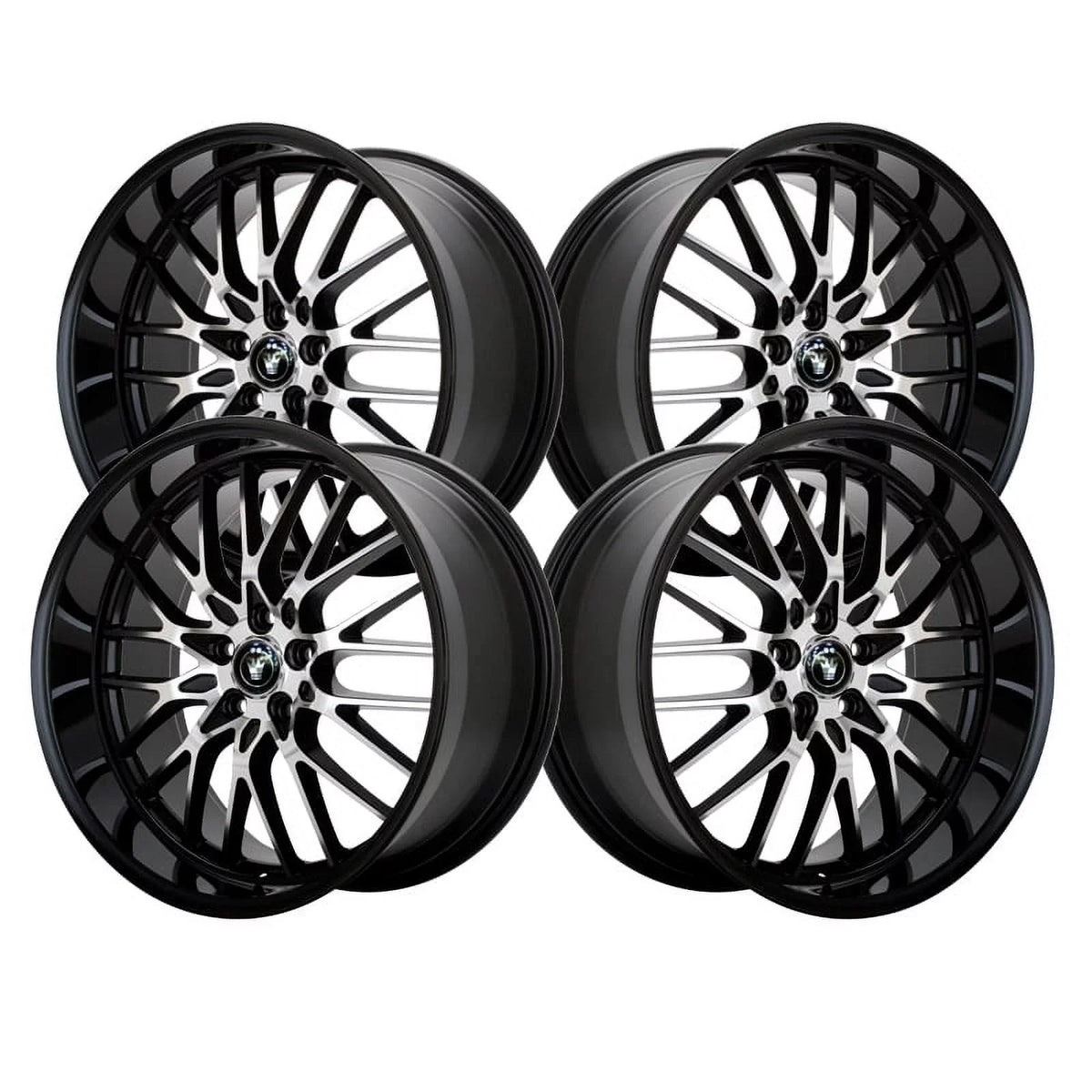 Konig 16MB Lace 16x7 5x100/5x114.3 +40et Gloss Black With Machined Face Wheel