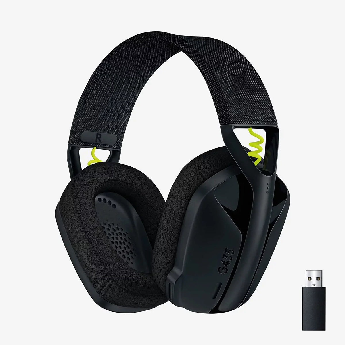 Logitech G435 Lightspeed And Bluetooth Wireless Gaming Headset Lightweight Over-Ear Headphones, Built-In Mics, 18H Power Unit Compatible With Dolby Atmos, Pc, Ps4, Ps5, Nintendo Switch, Mobile