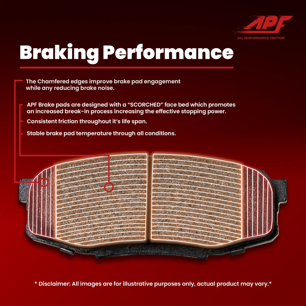 Front Memory Carbon Fiber Brake Pads for 2003-2009 Ford Ranger