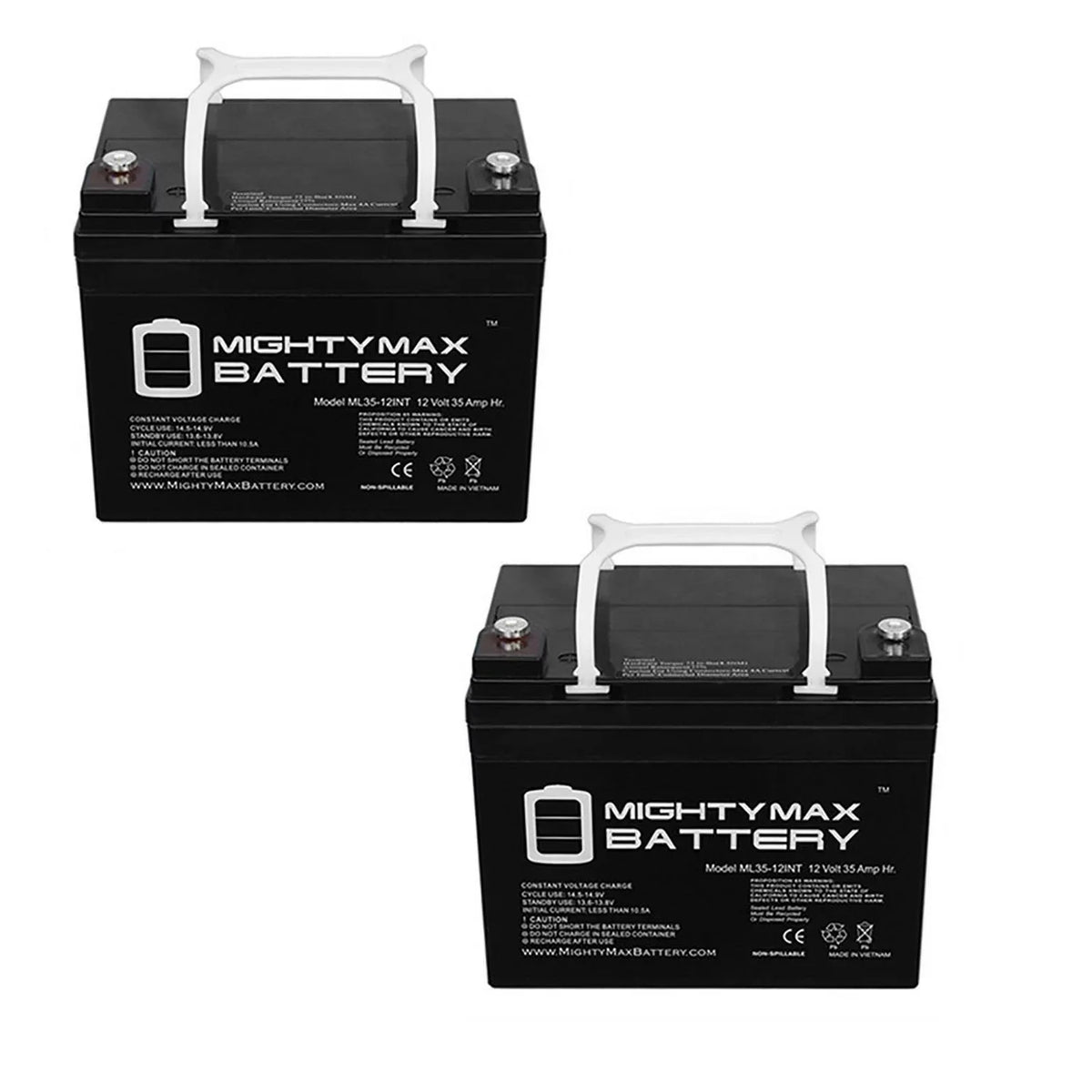 12V 35AH SLA INT Power Unit Replacement for Generac OD4575 - 2 Pack