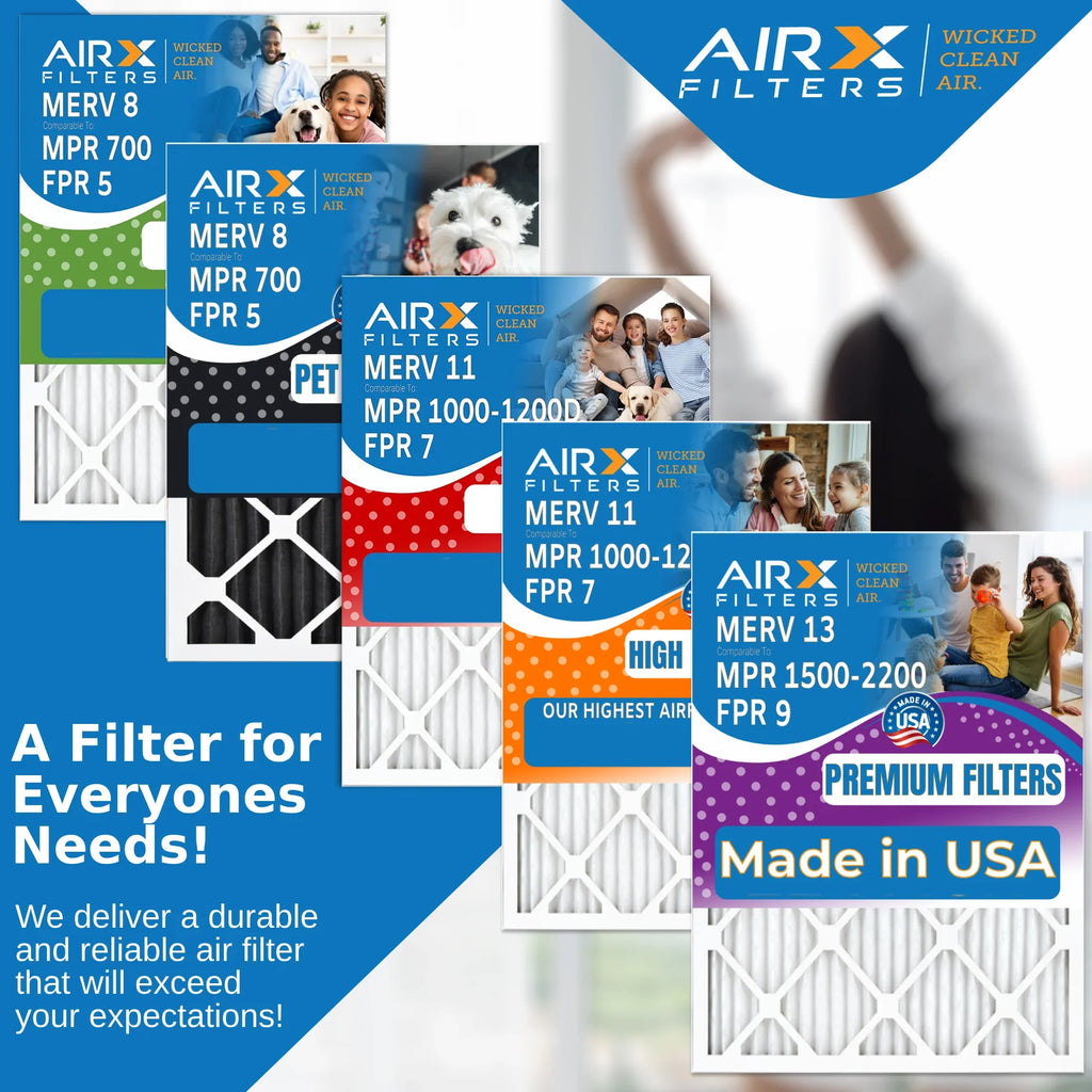 20x25x5 Air Filter MERV 8 Comparable to MPR 700 & FPR 5 Compatible with Air Bear 255649-102 Premium USA Made 20x25x5 Furnace Filter 2 Pack by AIRX FILTERS WICKED CLEAN AIR.