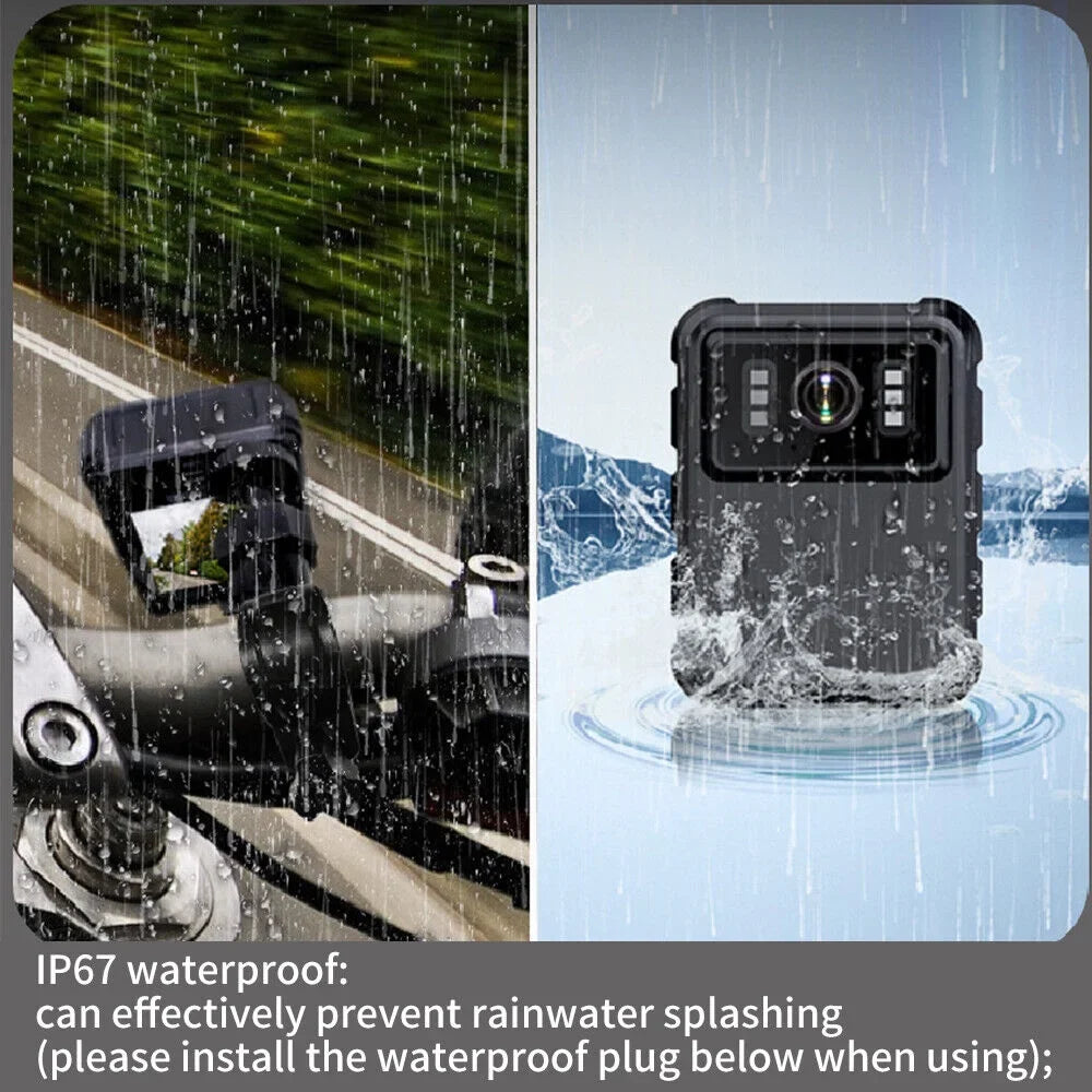 KingFurt 1080p & 2K HD WiFi Action Cam with Night Vision - Outdoor Helmet Camcorder, Loop Recording, 2000mAh Power Unit - Black