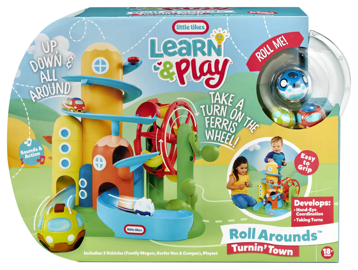 Little Tikes Learn & Play Roll Arounds Turnin' Town, Toy Cars and Playset for Toddlers Ages 18 Months and Up