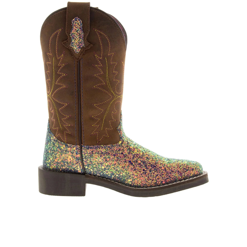 Smoky Mountain Girls' Ariel Western Boot Broad Square Toe Pink 2 D(M) US