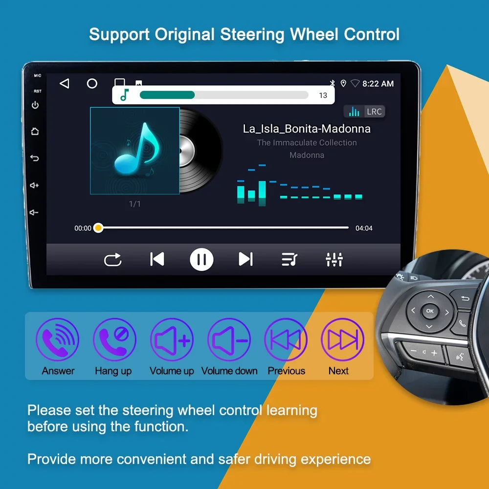 Carplay Car Stereo Audio For Ford Focus 2 Mk 2 2004 - 2011 Touch Panel With Android Auto GPS Navigation Bluetooth