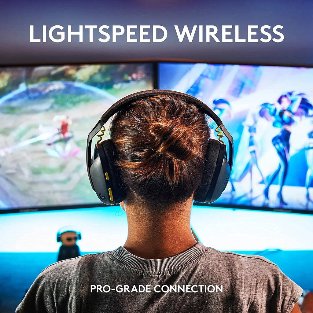 Logitech G435 Lightspeed And Bluetooth Wireless Gaming Headset Lightweight Over-Ear Headphones, Built-In Mics, 18H Power Unit Compatible With Dolby Atmos, Pc, Ps4, Ps5, Nintendo Switch, Mobile