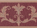 Concord Wallcoverings Wallpaper Border Damask Pattern Victorian Style Leaves for Living Room Bedroom, Red Gold Bronze, 7 Inches by 15 Feet 30150