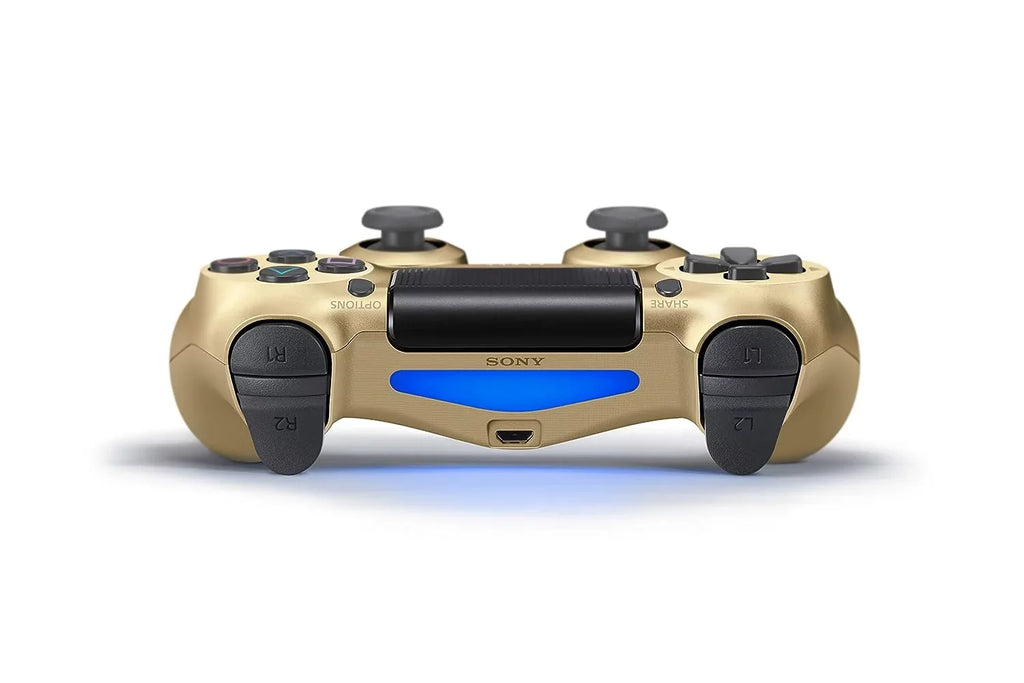 PlayStation 4 Wireless Controller Bundle - Gold Shock - Like New With Earbuds BOLT AXTION