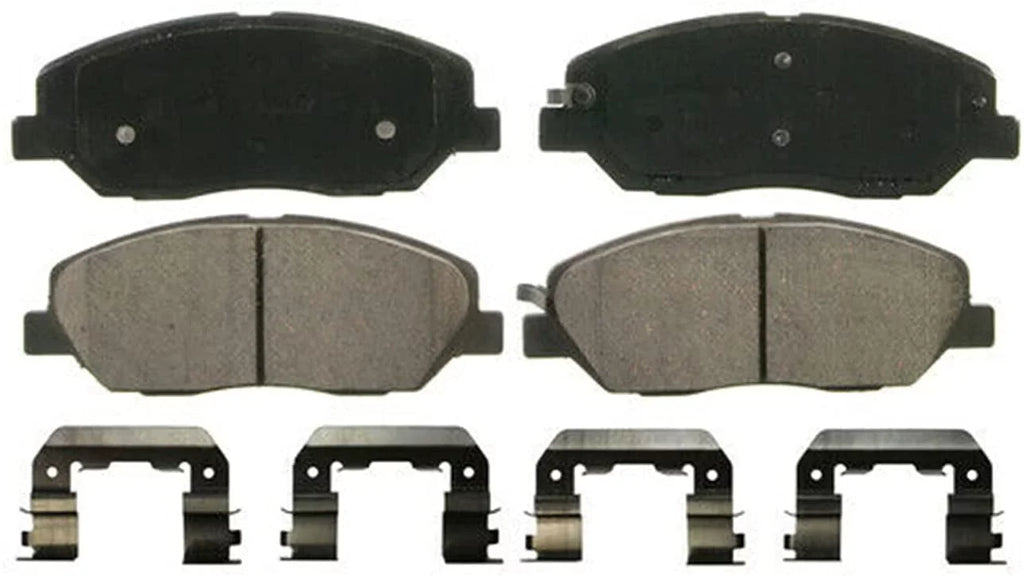 Detroit Axle - Brake Pads for 2007 2008 2009 Hyundai Santa Fe Front and Rear Memory Brake Pads w/Hardware Replacement Brakes