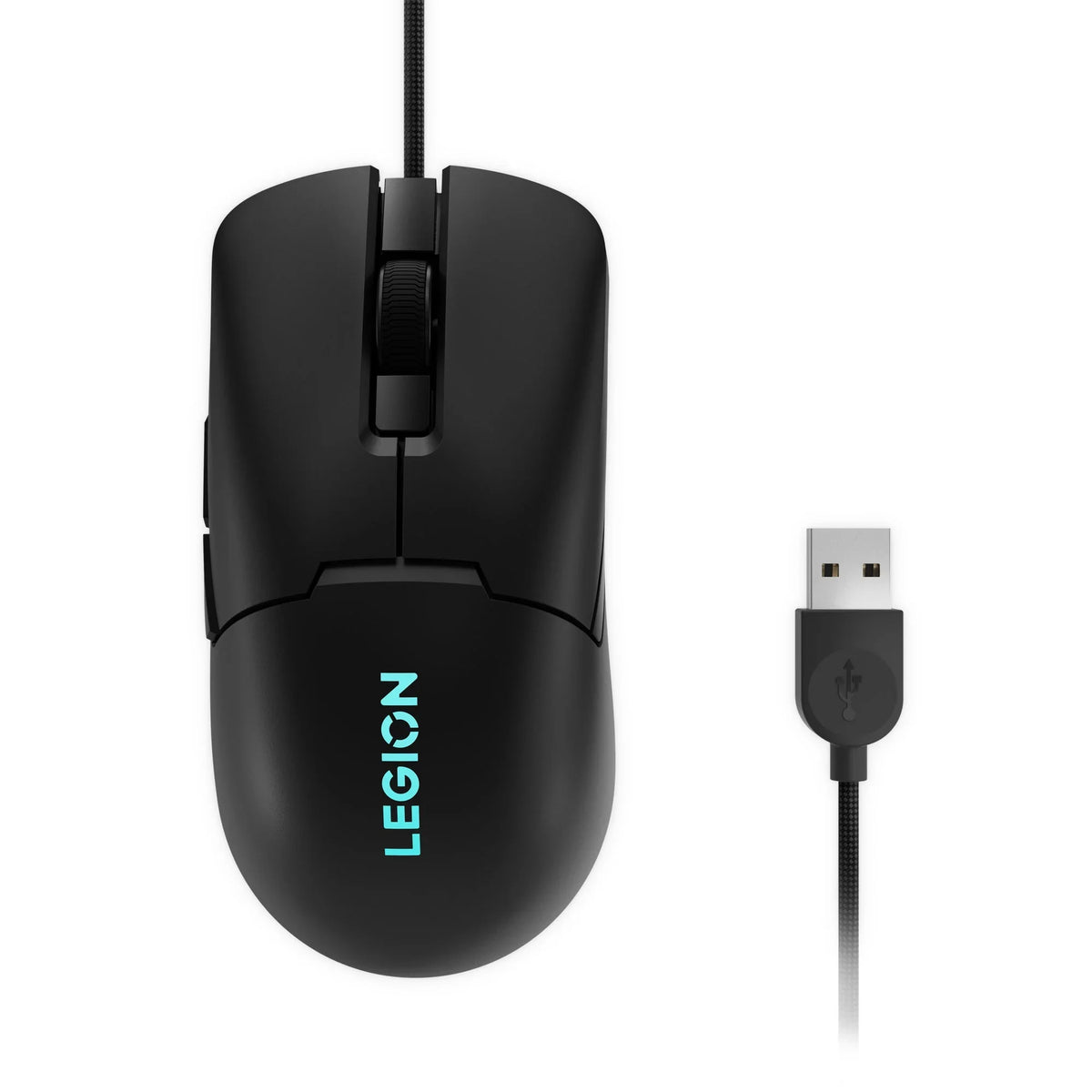 Lenovo Legion M300s RGB - Mouse - right and left-handed - optical - 6 buttons - wired - USB 2.0 - shadow black - retail - CRU