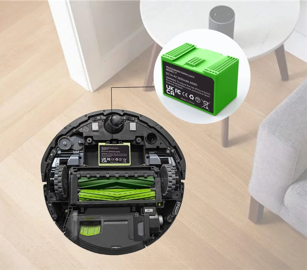 for iRobot Roomba e e5 e6 e5150 e5152 e6198 and i i3 3150 i3+ 3550 i4 4150 i4+ 4552 i6 I7 i7158 i7+ 7150 7550 i8 Plus Replacement Lithium Ion Energy Source