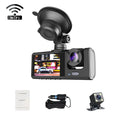 1080P DVR Dash Camera Front & Inside & Rear Camera Driving Recorder 2 Inch Display Dashcam Support Night-Vision Loop Recording One-Key Lock WiFi version