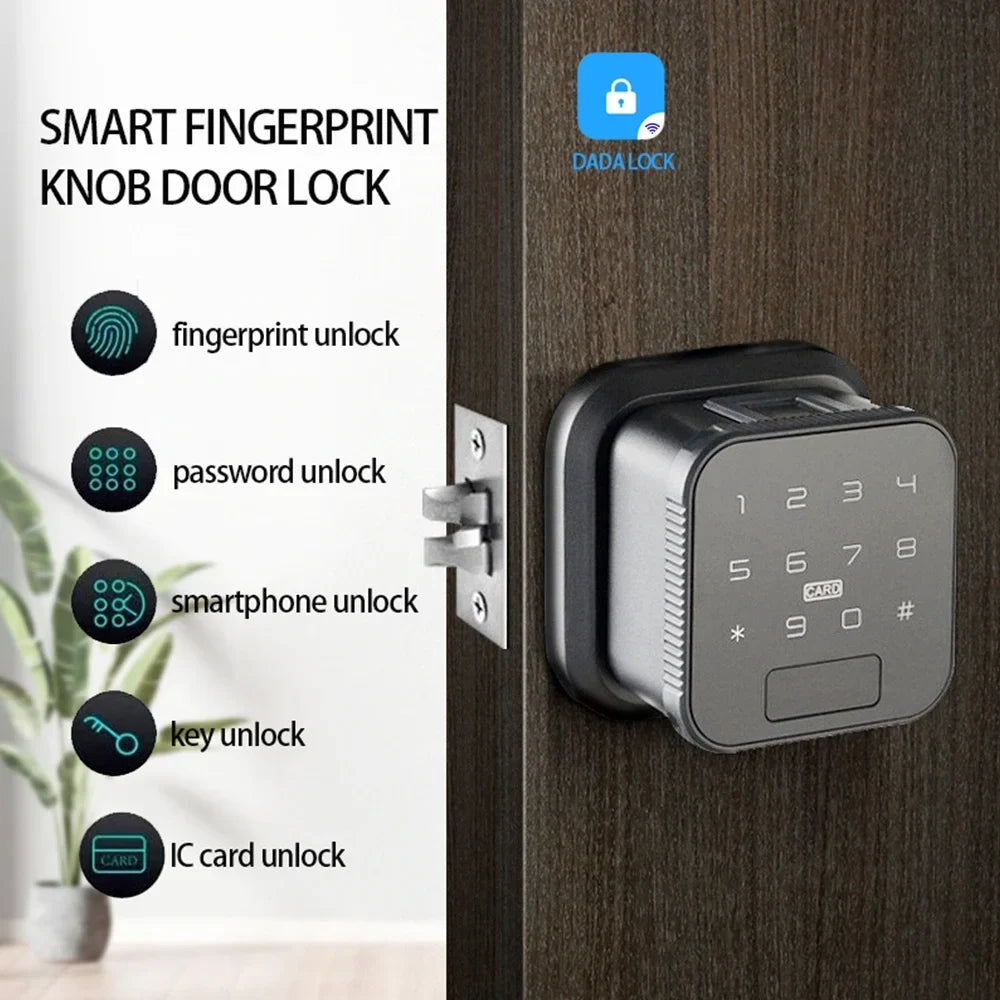GoolRC ligent Door Lock with Fingerprint Keypad & Handle, Smart Lock Compatible with DADA, Enhanced Home