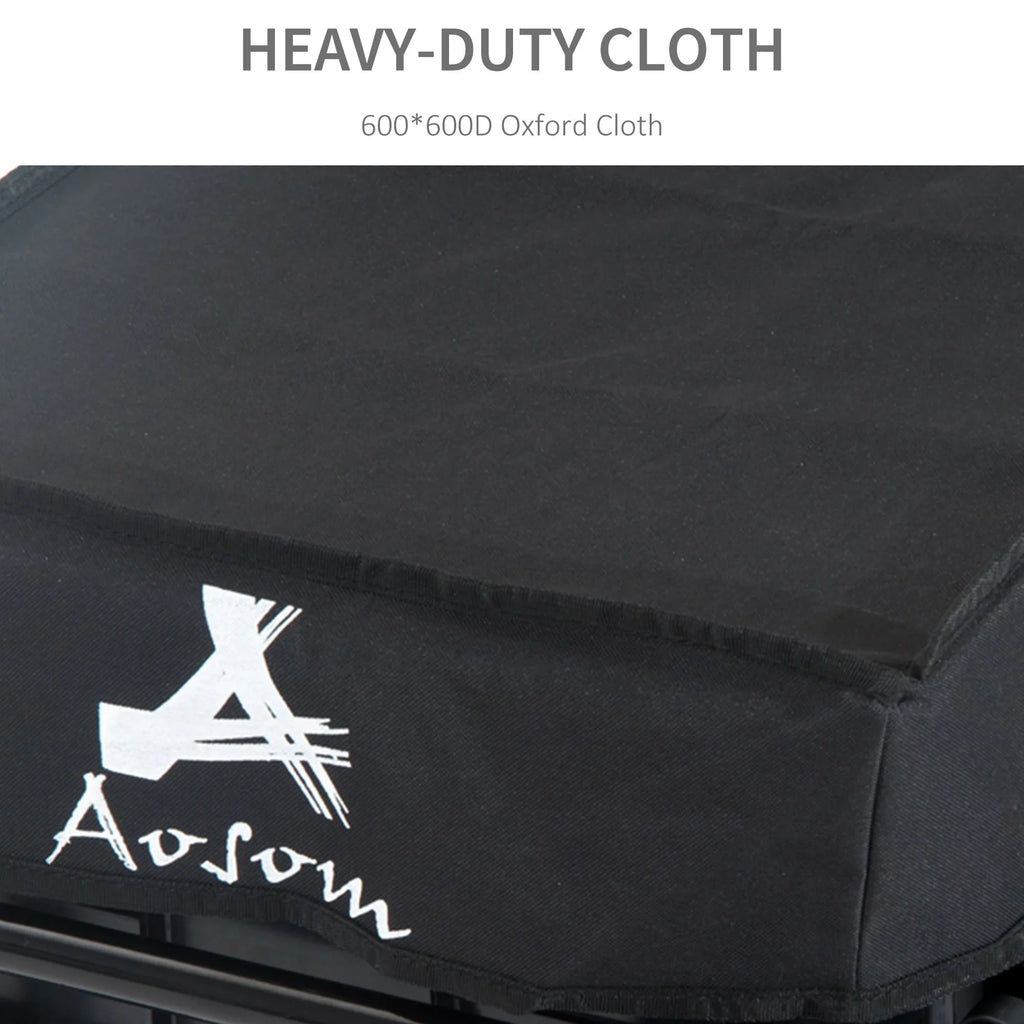 Aosom Double Wheel Internal Memory Enclosed Bicycle Cargo Trailer - Black