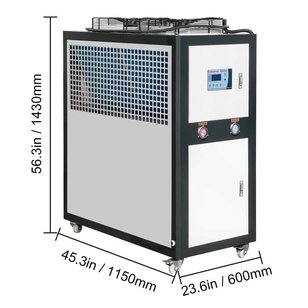 SKYSHALO Air-cooled Industrial Water Chiller 9.4HP 16 Gal 60L for Cooling Water
