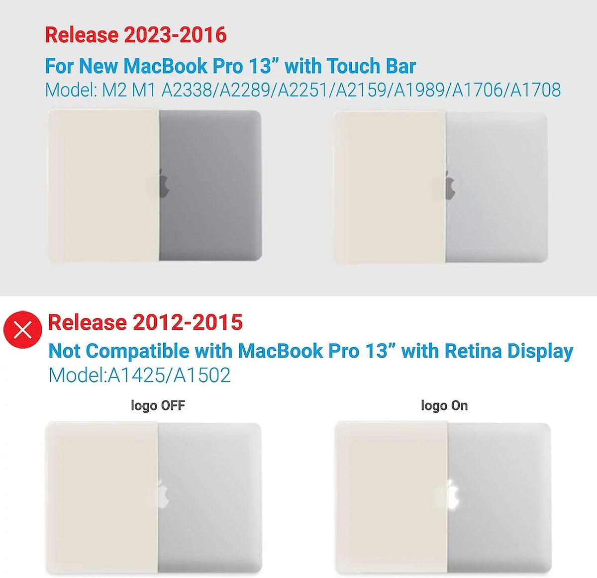 IBENZER Compatible with 2023 2022 M2 MacBook Pro 13 Inch Case 2021-2016 M1 A2338 A2289 A2251 A2159 A1989 A1706 A1708,