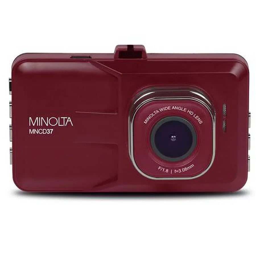 MNCD37 Full HD 3" LCD Panel Dash Cam, Red, 2-Pack