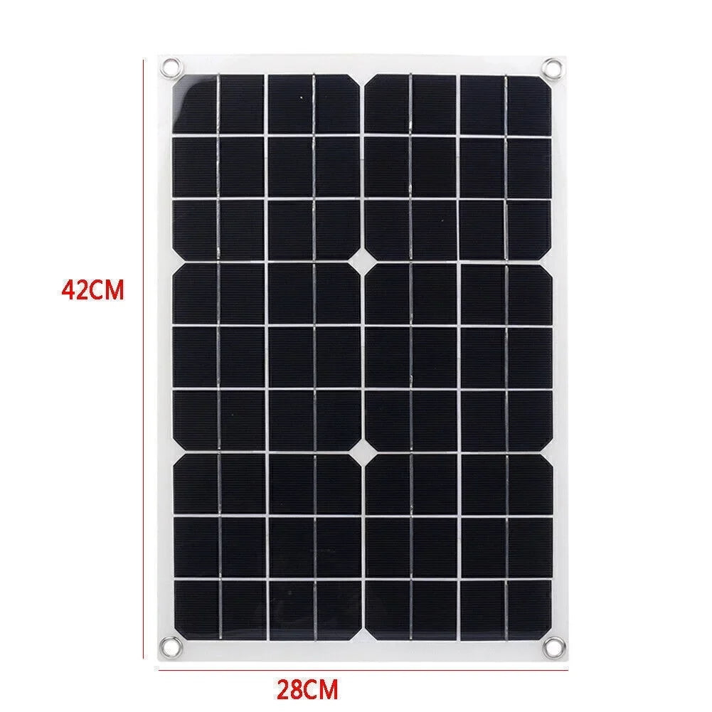 ligaofeng Multifunctional Ultra-thin 20W Monocrystalline Solar Panel Power Unit Charger with USB Output Ports Waterproof Portable