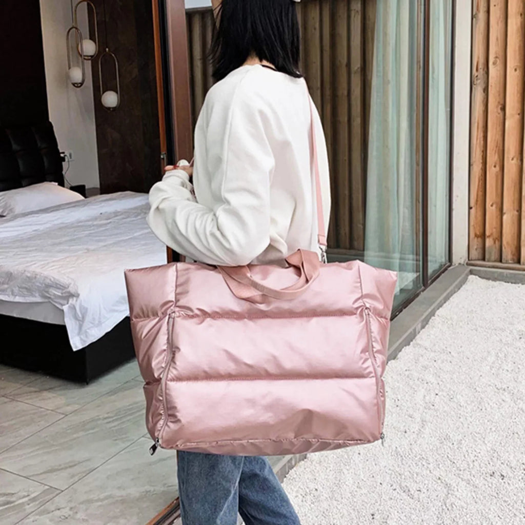 Segolike Travel Duffel Bag Waterproof Tote Weekender Bag Overnight Bag Luggage Gym Bag for Men AndWomen , Pink
