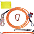 BENTISM Steel Processor flipline, 1/2" x 8' Arborist Flipline, Flip Line for Tree Climbing with Alloy Steel Snap Hook, Aluminum Alloy Carabiner and Extra Tool Lanyard, for Arborist, Tree Climbers