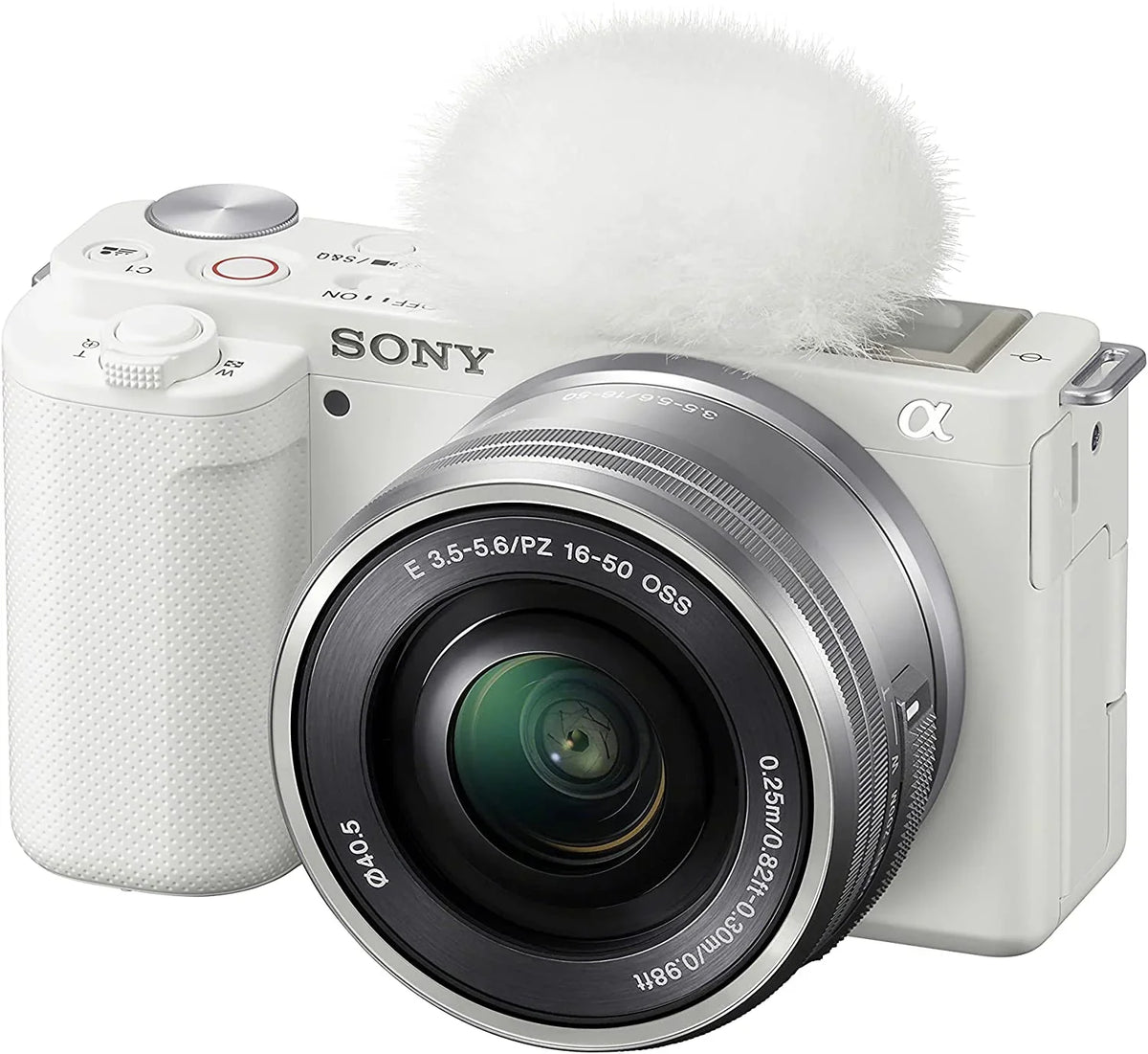 Sony ILCZVE10LW Alpha ZV-E10 - APS-C Interchangeable Lens Mirrorless Vlog Camera Kit - White