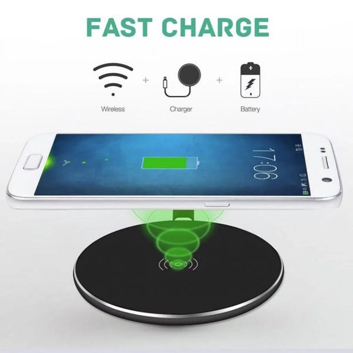 10W Wireless Charger Ultra Slim Fast Charging Pad Compatible With LG V40 ThinQ, Google Nexus 5 4, G4 G3 G2 - Motorola Google Nexus 6, Droid Turbo Mini MAXX - Nokia Lumia 930 920 1520 1020, 8