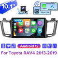 Podofo 2+32G for Toyota RAV4 2013-2019 Wireless Carplay Android Auto Mirror Link 10'' Monitor Car Stereo Radio Android 12 HD 1080P WIFI GPS FM Bluetooth, AHD Backup Camera