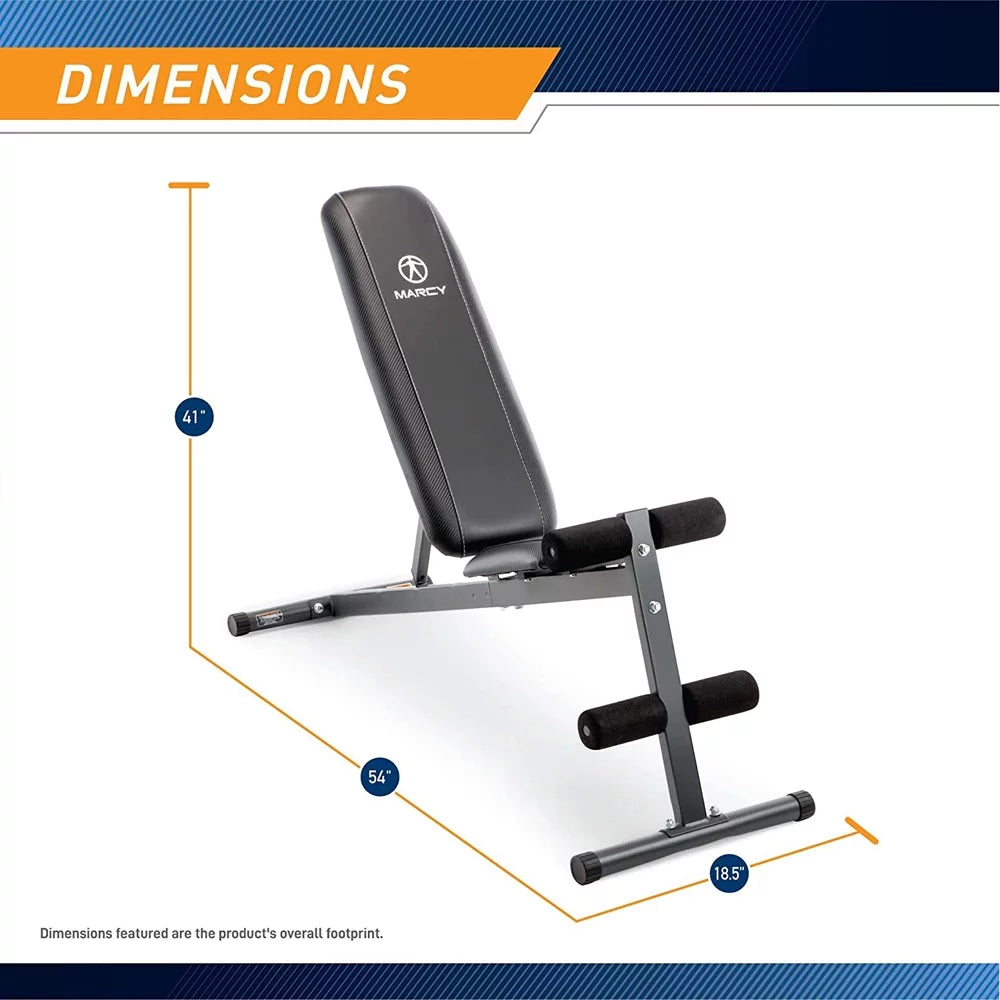 Marcy SB-261W Utility Bench for Upright, Incline, Decline, and Flat Exercise Bundle with Deco Essentials 27 Ounce Water Bottle and Workout Cooling Sport Towel