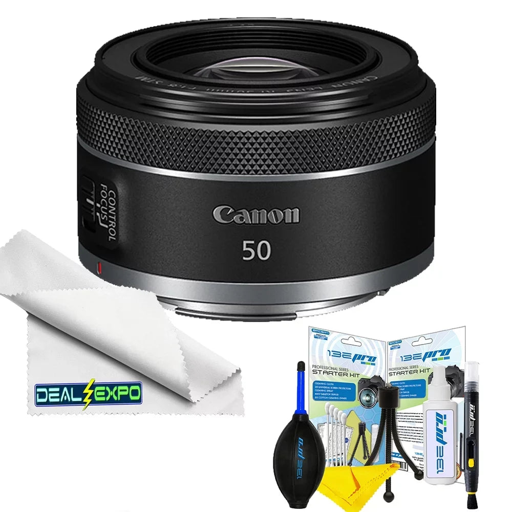 Canon RF 50mm f/1.8 STM Lens for Canon Full Storage Mirrorless RF Mount Cameras [EOS R, EOS RP, EOS R5, EOS R6] + Deal-expo Cleaning Kit