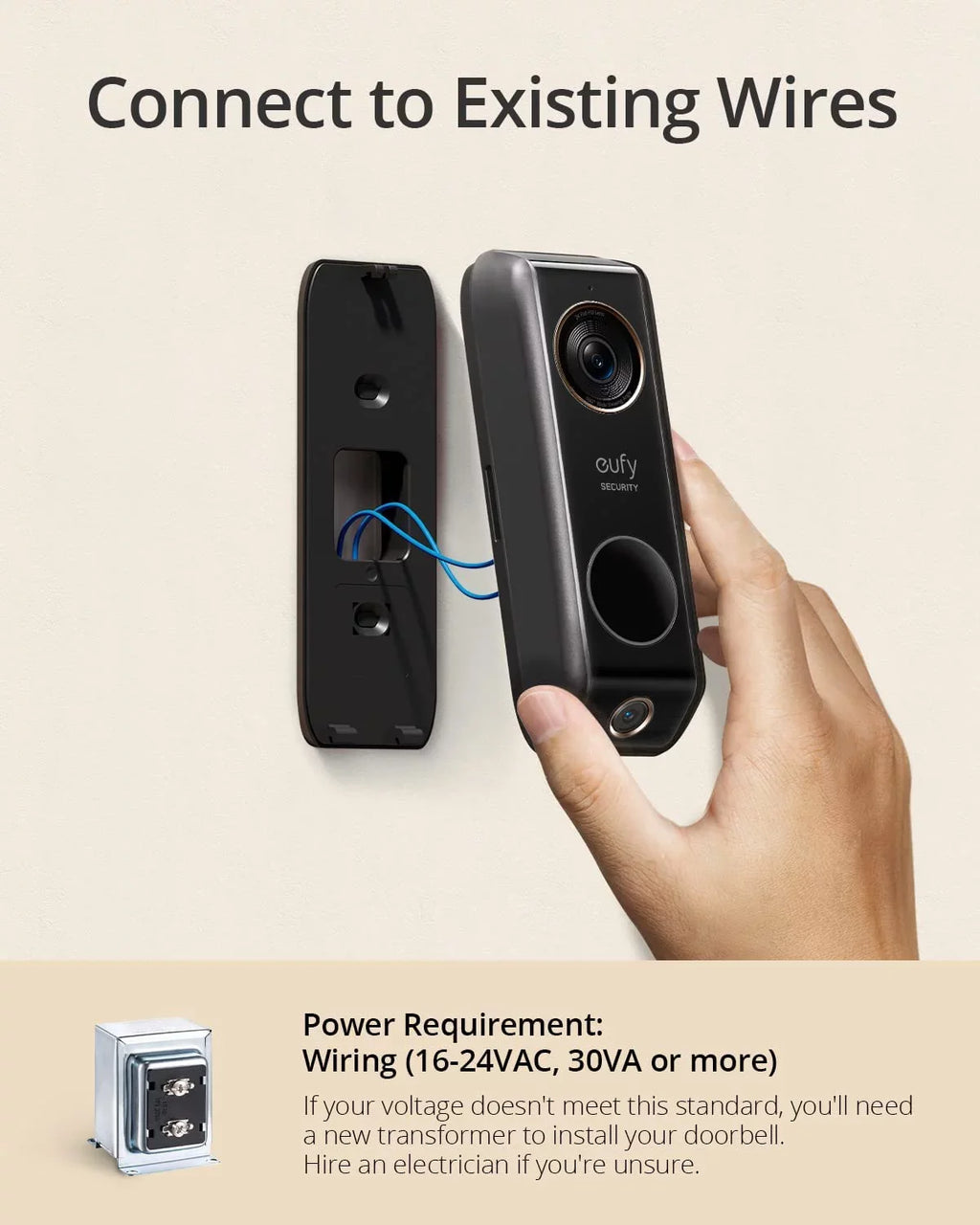 Anker eufy Security Video Doorbell (Wired) with Chime,2K Camera ,Delivery Guard