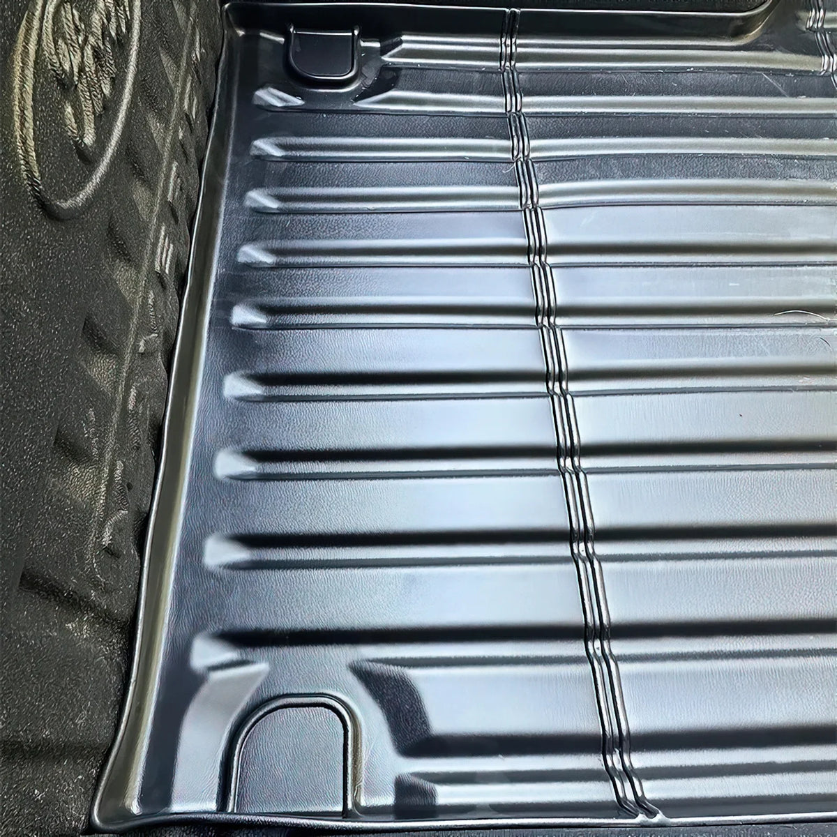 Ikon Motorsports Truck Bed Mat Compatible With 2022-2024 Ford Maverick, Black Rear Storage Floor Liner TPE Pickup Cargo Guard All Weather 3D Heavy Duty Trunk Flooring Protector Cover