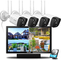 {Full PIR Detection Wireless Camera System}, 4pcs All-in one 5.0mp 1TB， Antennas, two-way audio with 10-inch monitor by OOSSXX