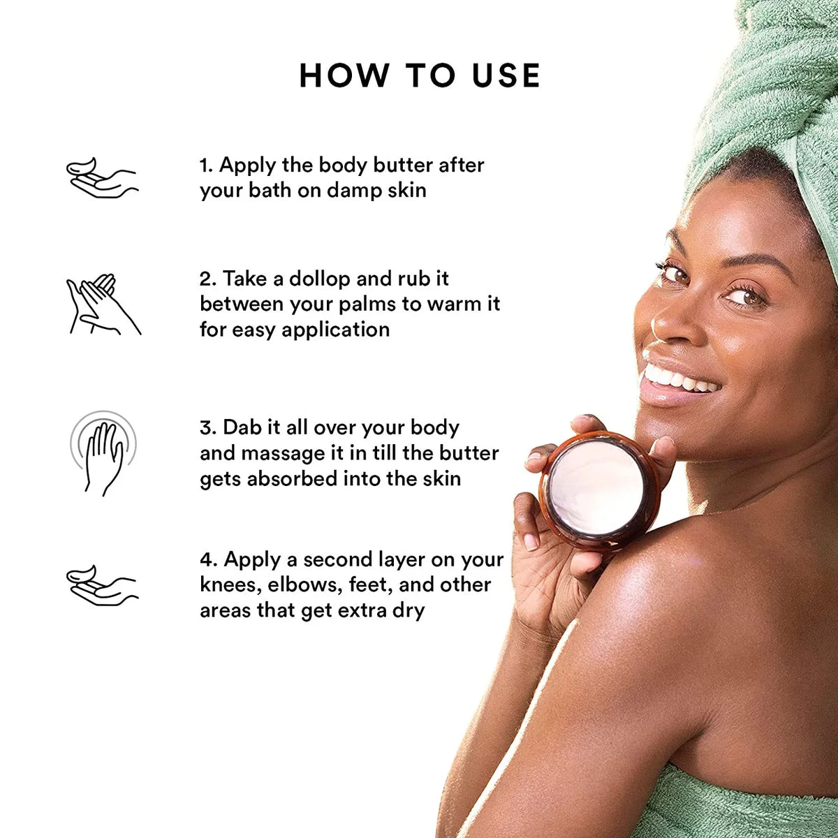 WOW Skin Science Body Butter Himalayan Rose - Moisturizer for Dry Skin, Rich Hydrating Cream with Natural Shea Butter Nourish & Relieve Dull Skin - Paraben & Sulfate Free - (200ml)