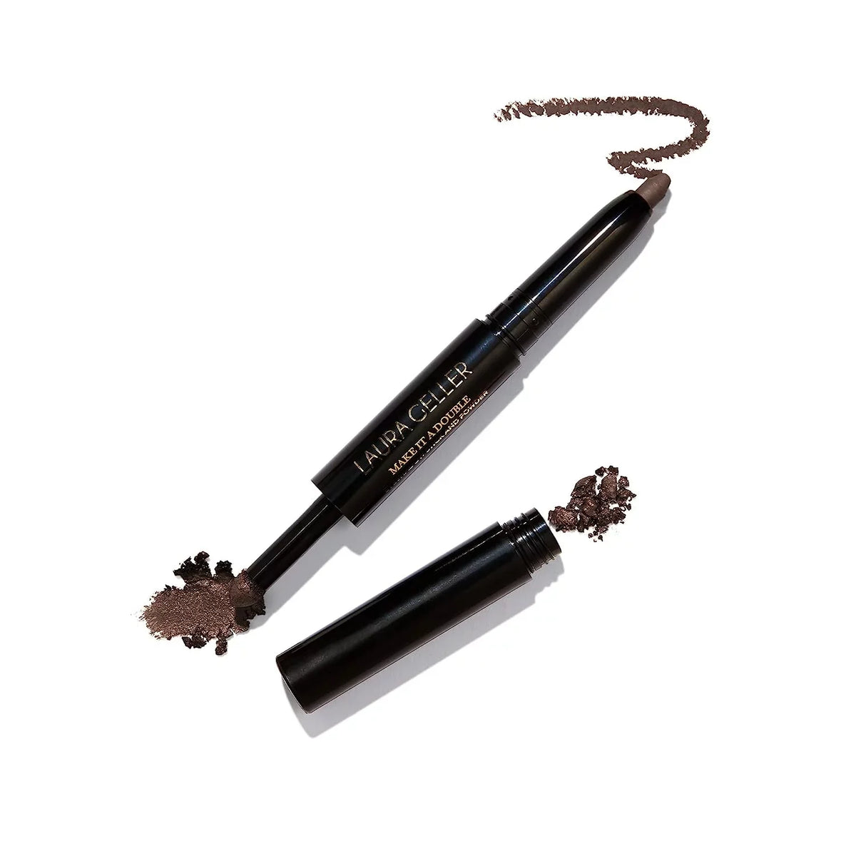 LAURA GELLER NEW YORK Make It A Double -Ended Eyeshadow - Absinthe - Cream Eyeshadow Stick + Matching Powder Eyeshadow - Crease-Proof and Smudge-Proof