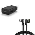 Adaptive Fast Home Charger w 10ft Type-C Angle USB Cable Q1A for Blackberry Key2, KEYone, LE - BLU G9, Vivo XI Plus 5 - CAT S61 S48c - Coolpad Legacy - Essential Phone (PH-1) - Google Pixel XL