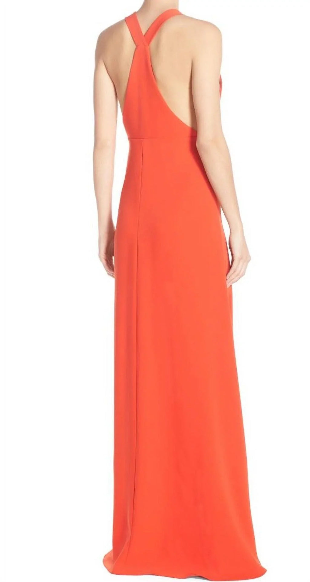 Jill Jill Stuart NEW Orange Womens Size 8 Straight-Neck Gown Dress