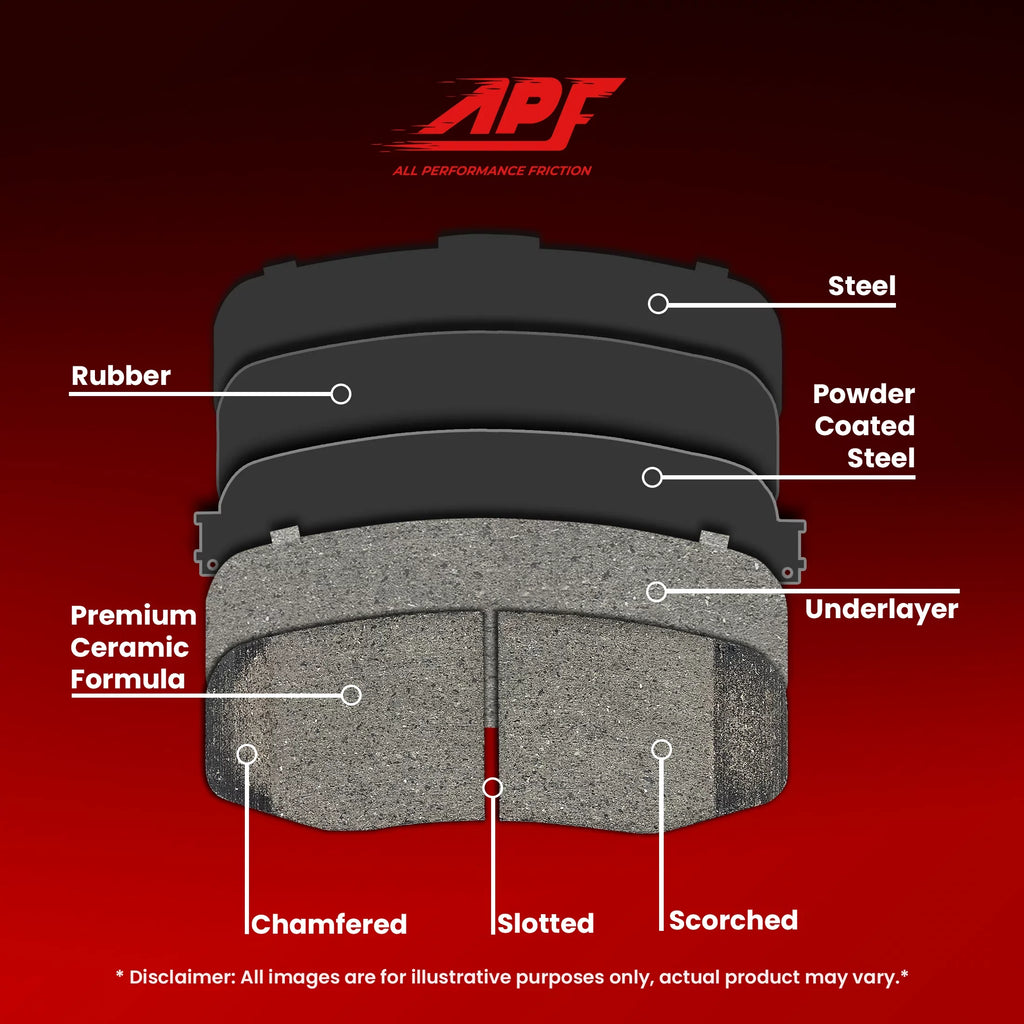 Front Memory Carbon Fiber Brake Pads for 2003-2009 Ford Ranger