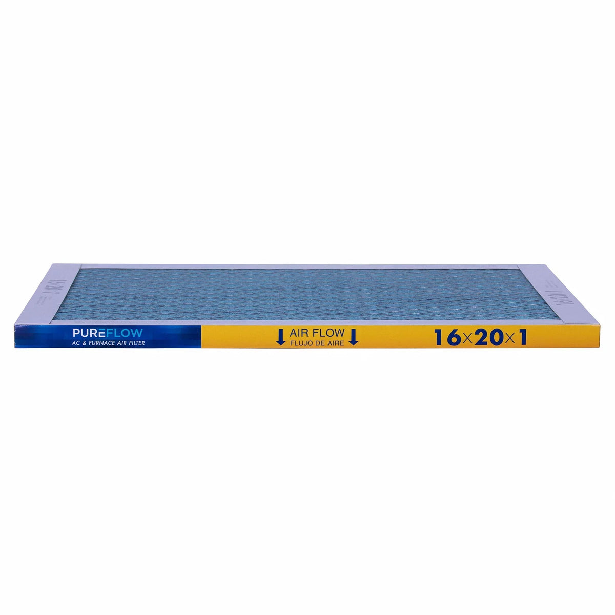 PureFlow, Home Furnace Air Filter 16x20x1, with 4 Layers of Advanced Filtration Technology, MERV-13 Pack-of-2