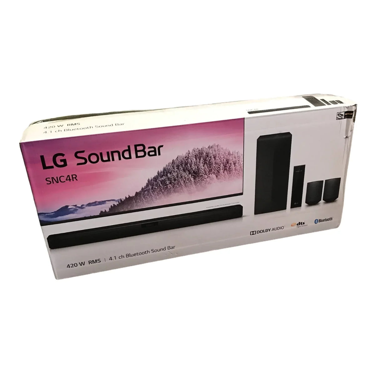 LG SNC4R 4.1 Channel Soundbar with Surround Sound Speakers, Black
