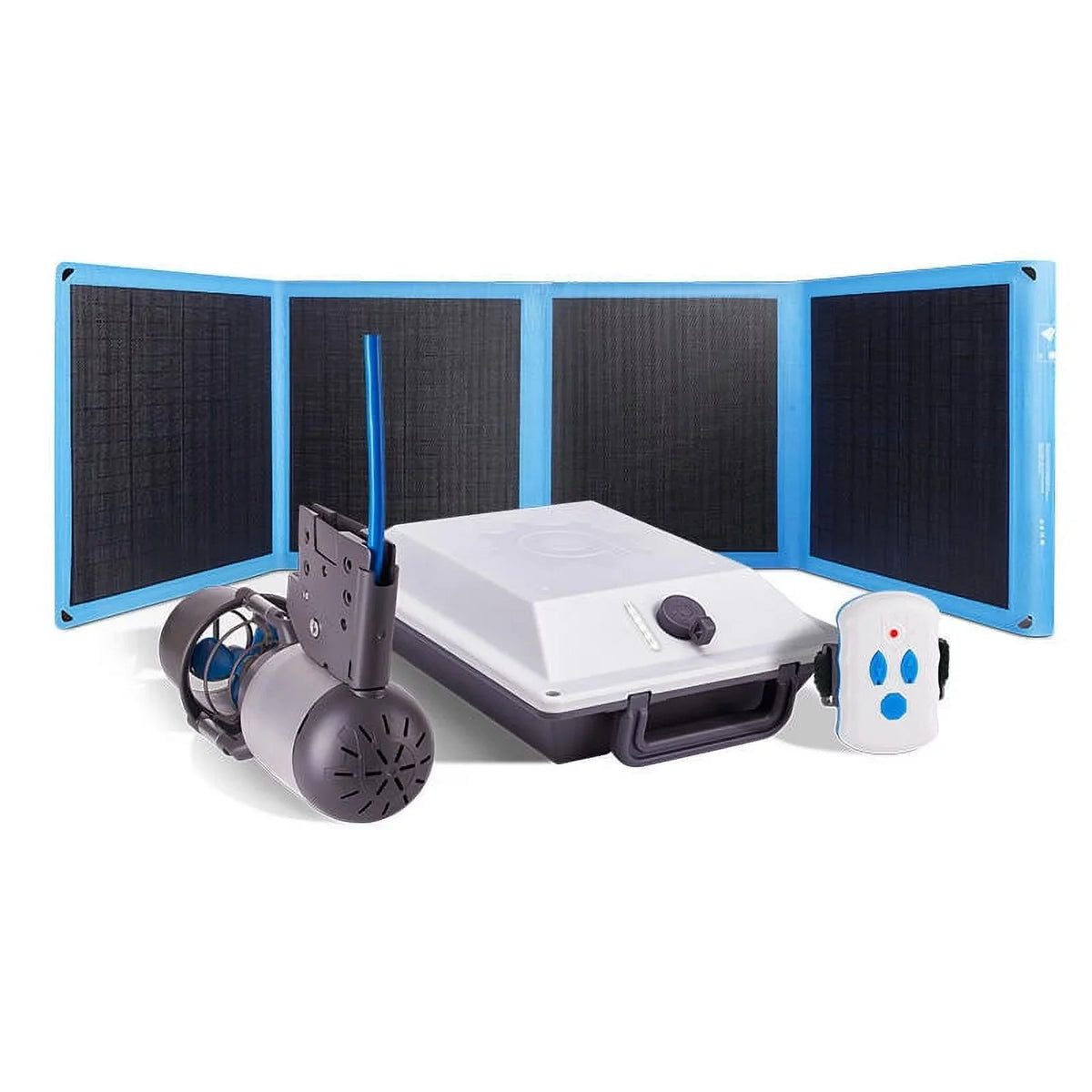 Bixpy K-1 Outboard Kit with SUN80 Solar Panel - Electric Marine Trolling Motor with 378 Wh Power Unit for Kayak, Inflatable Watercraft, Paddle Boards