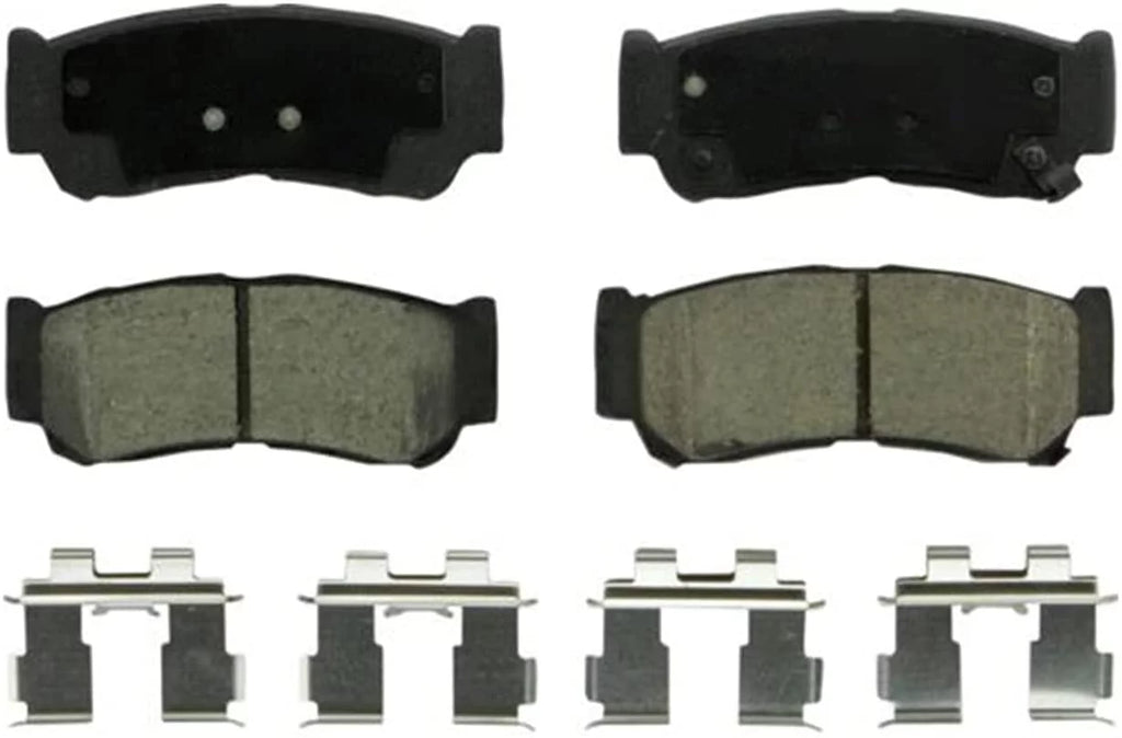 Detroit Axle - Brake Pads for 2007 2008 2009 Hyundai Santa Fe Front and Rear Memory Brake Pads w/Hardware Replacement Brakes